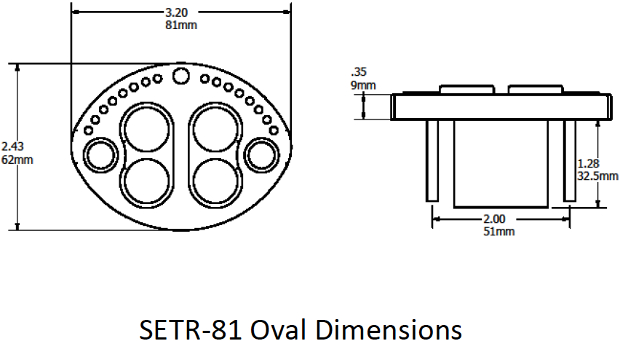 one-touch oval control dimensions