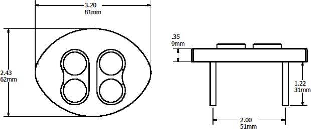 value oval dimensions